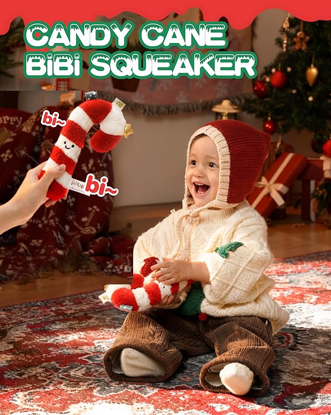 Jollybaby My Baby First Christmas Toys for Toddler 0-6-12-18-36 Months, Car Seat Stroller Crib Toy, Christmas Stocking/Socks Stuffers Gifts for Tummy Time Infants/Newborns Boy and Girl