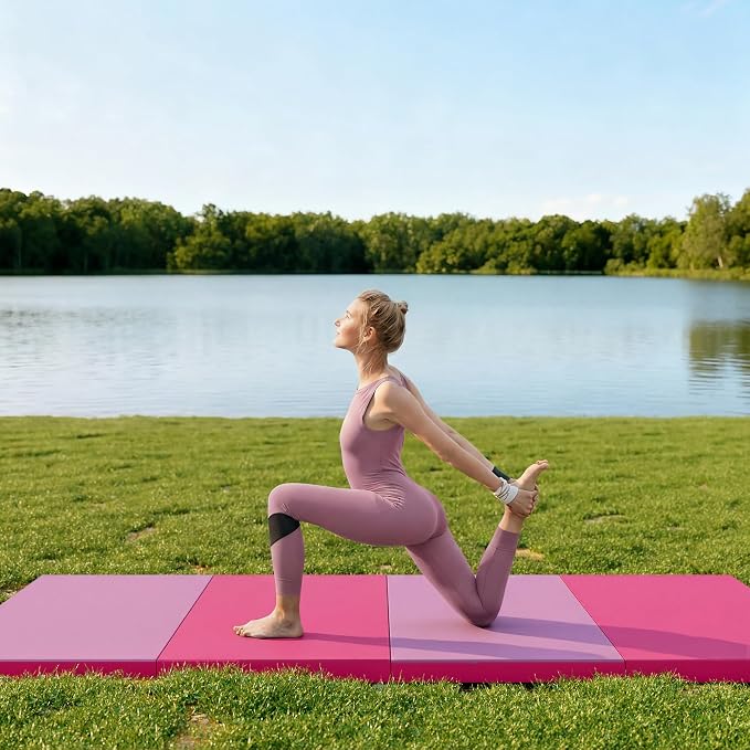 Polar Aurora 4'x10'x2 Thick Folding Gymnastics Exercise Mat Aerobics Stretching Yoga Mats