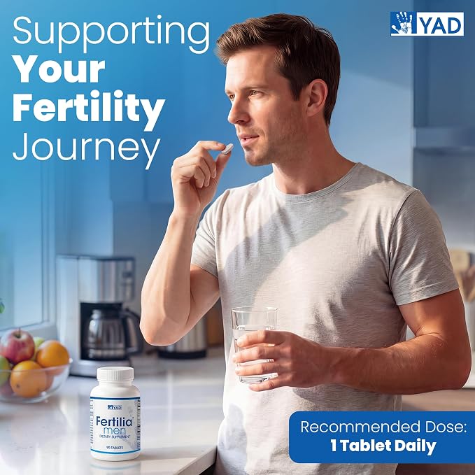 Men – Men’s Fertility Support - Pre-Conception Supplement with L-Carnitine, Zinc & Antioxidants – Non-GMO, Gluten-Free, Dairy-Free - 90 Tablets, 3 Month Supply