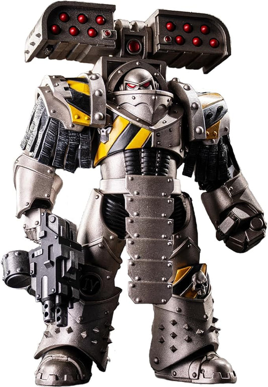 JOYTOY 1/18 Action Figures - Warhammer The Horus Heresy Iron Warriors Tyrant Siege Terminator with Rocket Launcher - 5‘’,Highly Posable Collectible Model Ages 15+