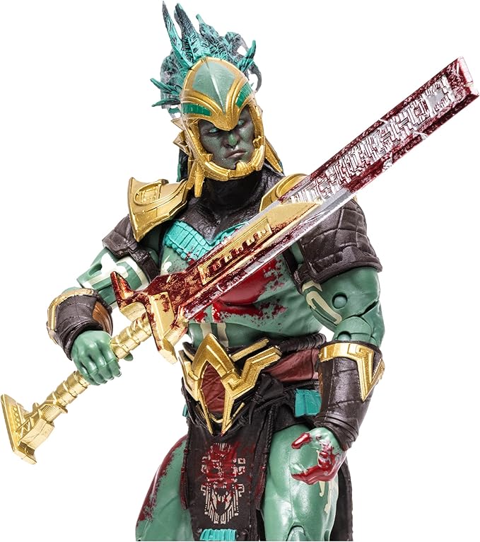 McFarlane Toys Mortal Kombat Kotal Kahn (Bloody) 7" Action Figure with Accessories