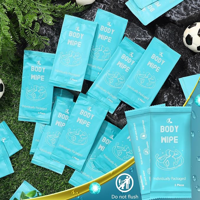 Timgle 200 Pcs Acidified Travel Deodorant Wipes for Women & Men Variety Pack Mini Hypoallergenic Face and Body Wipes Disposable Individually Wrapped Cleansing for Travel Gym