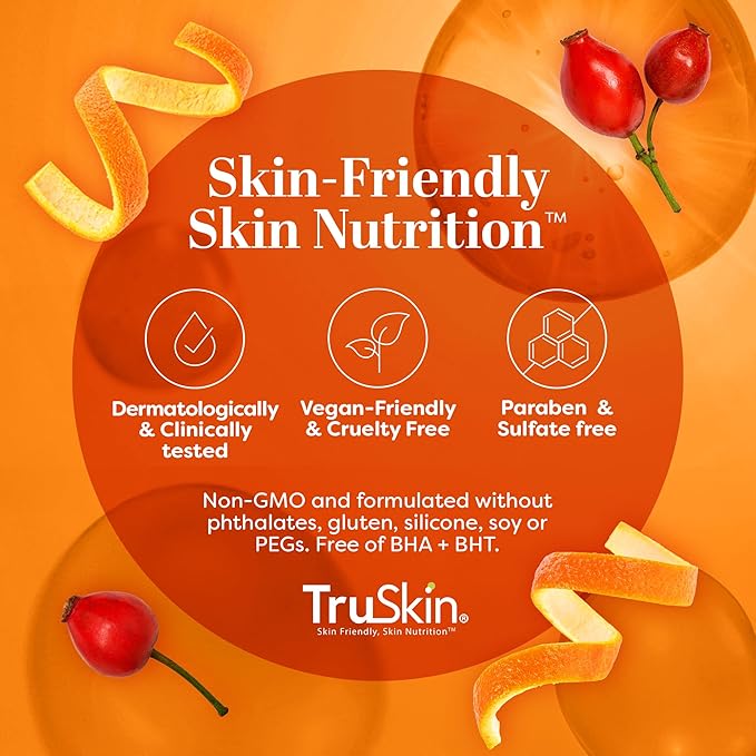 TruSkin Vitamin C Face Wash Cleanser - Brightening Facial Cleanser with Vitamins C & E, Rosehip Oil & Aloe - Gently Cleanses & Refreshes for Radiant-Looking Skin, 5 fl oz