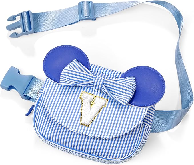 Birthday Gifts - Initial Belt Bag Blue V
