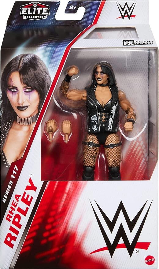 Mattel WWE Elite Action Figure & Accessories, Series #117 6-inch Collectible Rhea Ripley with 25 Articulation Points & Swappable Hands
