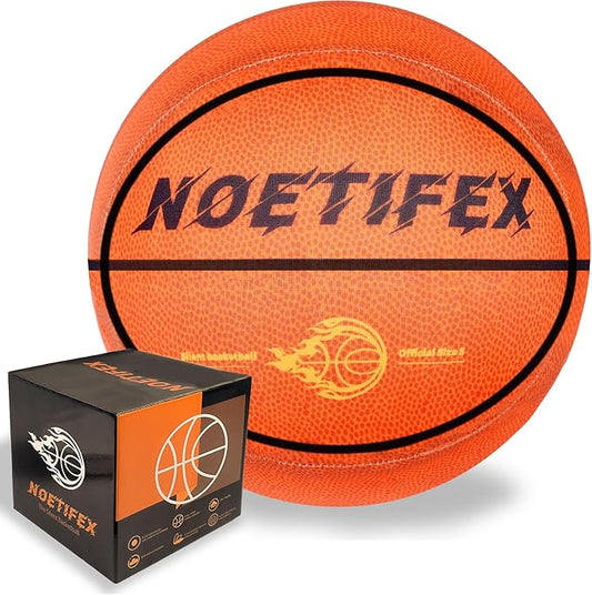 Silent Basketball Size 5 Dribbling Indoor High-Density Soft Foam with Cloth Cover Easy Grip Highly Elastic Silent Quiet Basketball Gifts