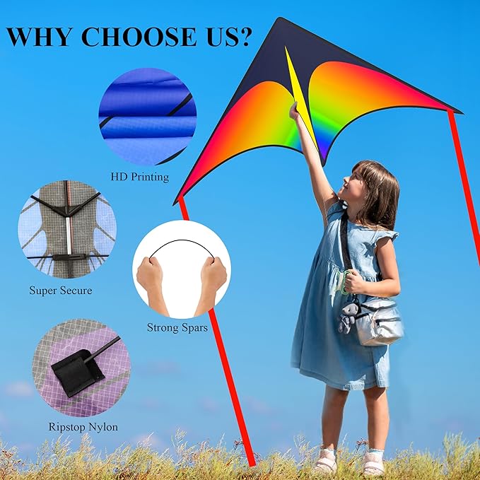 3 Pack Kites, Gifts for Easter, Kite for Kids 4-8 8-12, Puple Butterfly, Colorful Delta and Red Octopus with String Kite for Kids Girls Boys