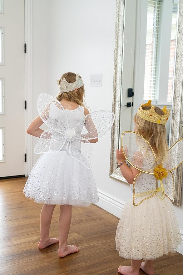Little Adventures Shimmer Tutu Costume Dress Up - Machine Washable Girl Pretend Play and Party Outfit for Ages 3-8