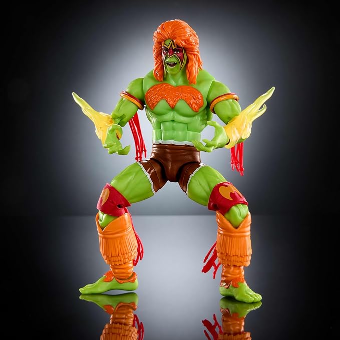 WWE Mattel x Street Fighter Ultimate Warrior As Blanka Action Figure, 6-inch Elite Collectible Wrestling Series Mashup, Highly Articulated with Accessories, Ages 8+, JLD78