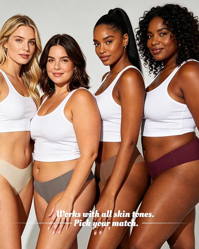 LEVAO Seamless Thongs for Women Invisible Toe Thong No Show Camel Proof Underwear Thong Panty Liners Workout G-Strings