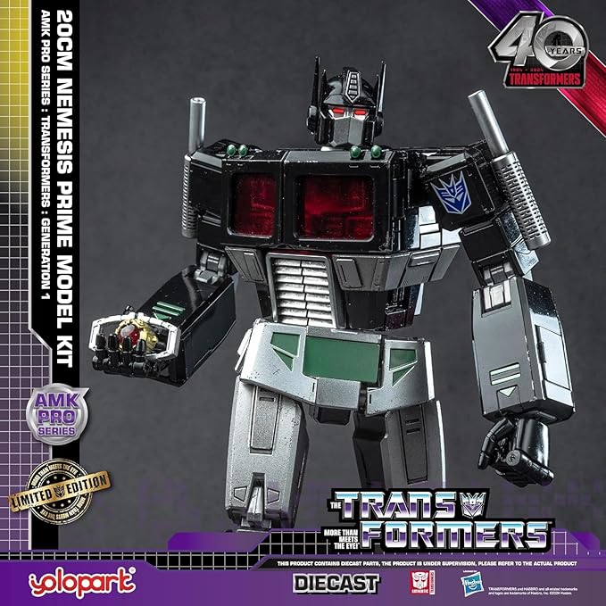 YOLOPARK Transformers G1 Nemesis Prime with Upgraded Weaponry,7.87 Inch Highly Articulated Collectible Transformers Action Figure for Ages 15 and Up,No Converting Transformer Toys