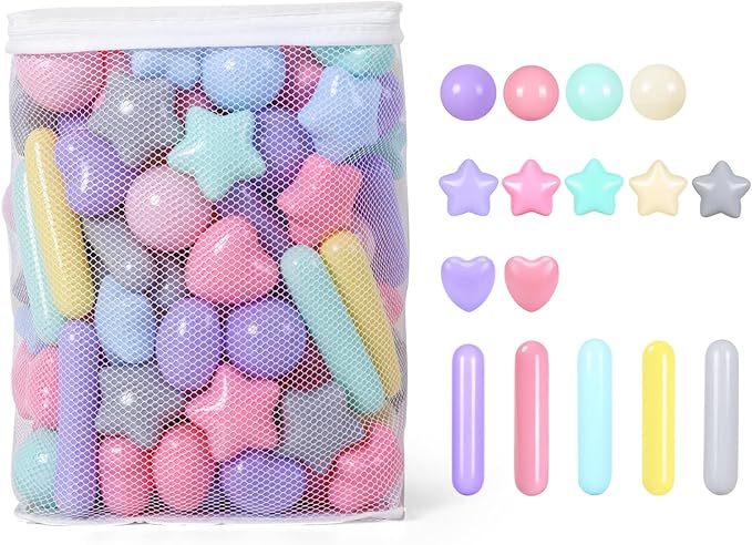 STARBOLO Ball Pit Balls for Toddlers - Macaron Ball Pit Balls Crush Proof Plastic Toy Balls for Toddlers Ball Pits, Baby Pool Water Toys,Ball Pit Play Tent,150pcs(Macaron)