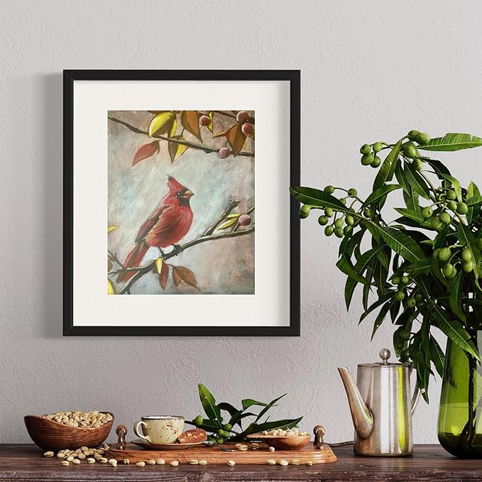 Painting4Real DIY Painting Class Kit for Adults with Video Tutorials: Learn to Paint Cardinal – How to Paint with Acrylics – Painting & Art Supplies – 9 Piece Acrylic Paint Set