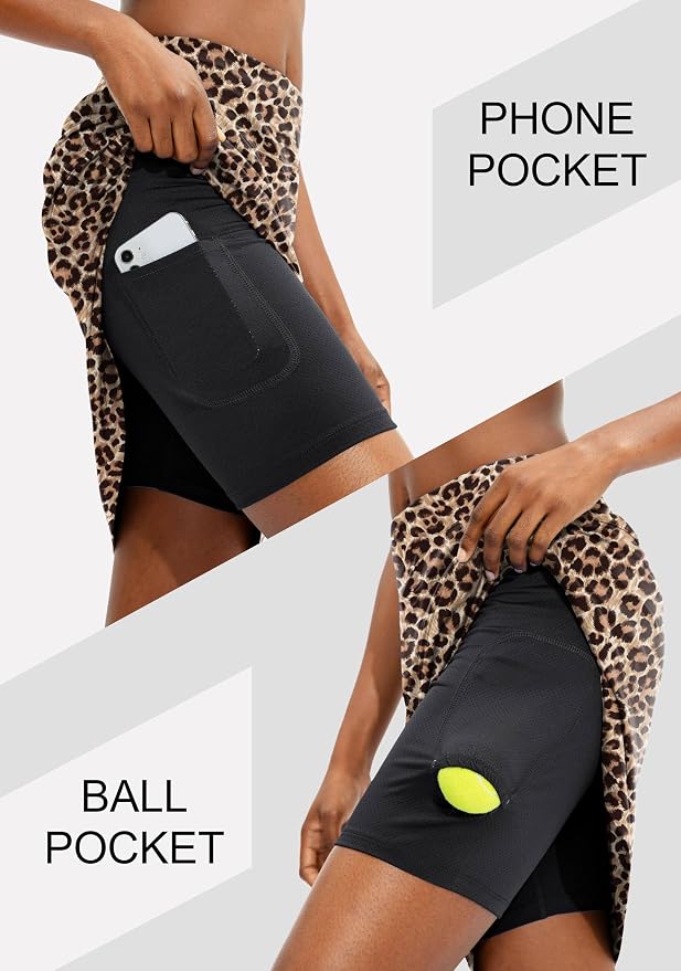 Women's 20" Knee Length Skorts Skirts UPF50+ Athletic Tennis Golf Skirt for Women Casual Summer Skirts
