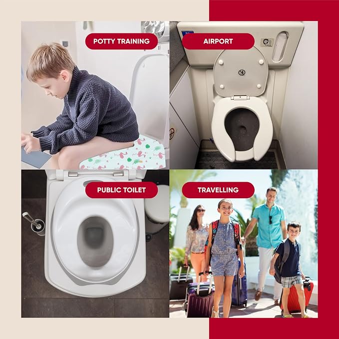 Disposable Toilet Seat Covers (Pack of 20) - XLarge Travel Toilet Seat Covers for Adults and Potty Training, Premium Toilet Seat Liners for Public Restrooms