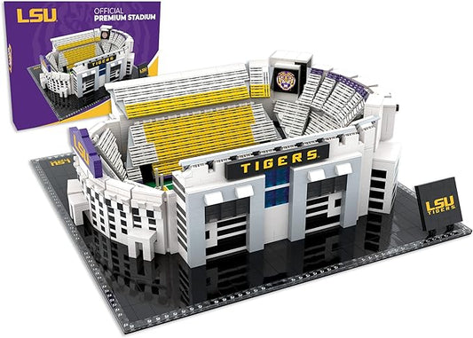 Pro-Lion LSU Tigers Stadium Building Kits - 2298 Pieces & Printed Decal Graphics | 3D Bricks Puzzle | Fighting Tigers Football Gifts for Boys, Men & Kids Aged 5+ | Games for Creative Fans