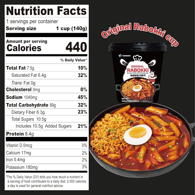 KINIKORA Swicy Instant Rabokki Cup 15-Pack Box, Korean Tteokbokki & Ramen | Topokki style Korean street food, Chewy rice cakes with ramen, Quick 3.5 min microwave cup meal
