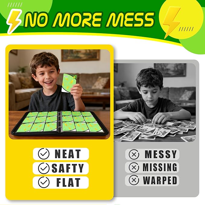 Trading Card Binder 9 Pocket,900 Pocket Card Collection Binder with 50 Removable Sleeves,PU Waterproof Top Card Book,3-Ring Zipper Collectible Trading Card Album for MTG/TCG/Card Holder Gift(Green)
