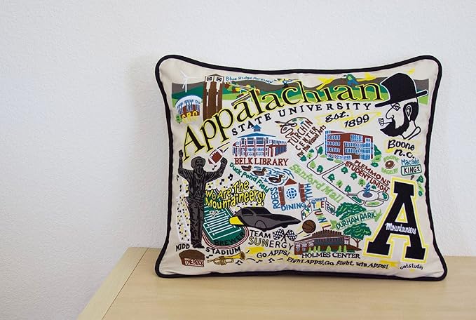 Catstudio Appalachian State University Collegiate Embroidered Decorative Throw Pillow