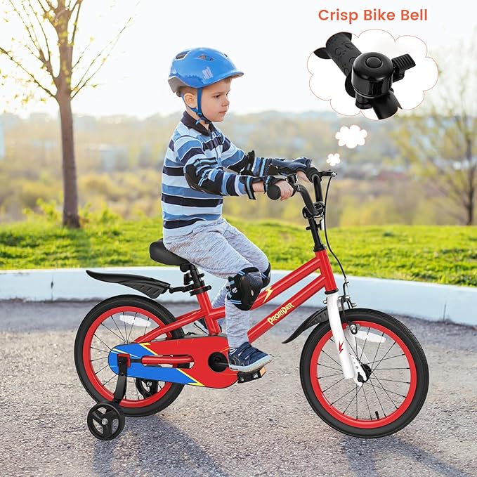 BABY JOY Kids Bike, 12 14 16 18 20 Inch Children Bikes for Boys Girls Teens 3-8 8+ Years w/Training Wheels or Kickstand, Handbrake, Coaster Brake & Removable Basket, Kids Bicycle of Multiple Colors