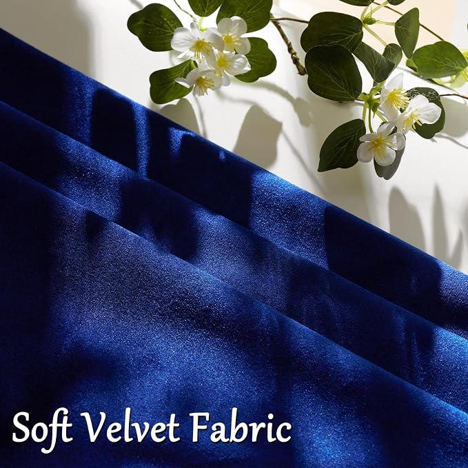 GIGIZAZA Royal Blue Velvet Throw Pillow Covers Big 26x26 Pack of 2 | Decorative Pillows for Couch,Euro Sham,280gsm Soft Textured Fabric,Modern Pillowcases,Luxury Cushion Covers