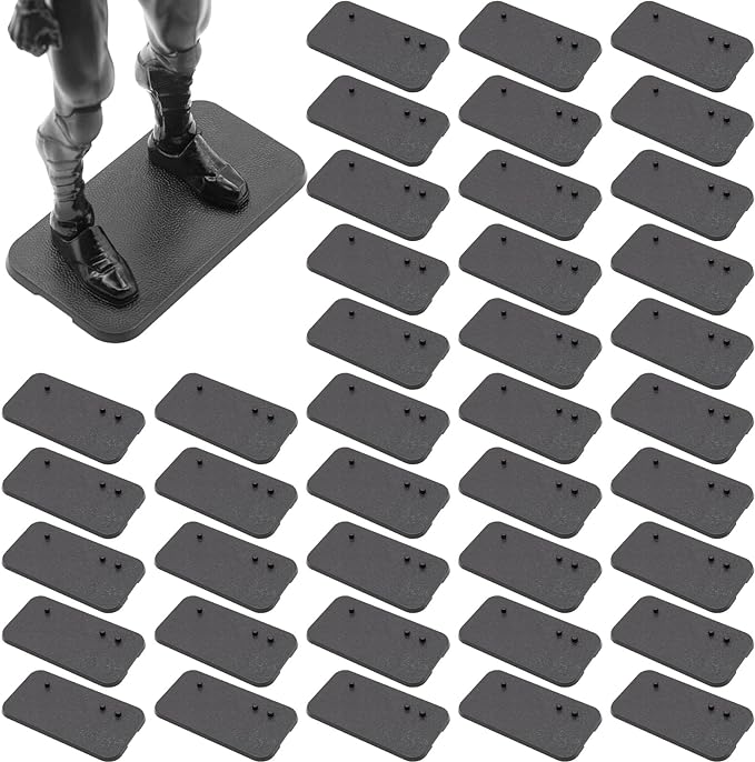 EBCO 50 Pieces Plastic Action Figure Display Stand Base ,Multi-PEG Model Support Stand Fit For 6 inch Black Series Star Wars Figure toy