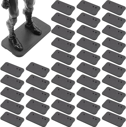 EBCO 50 Pieces Plastic Action Figure Display Stand Base ,Multi-PEG Model Support Stand Fit For 6 inch Black Series Star Wars Figure toy