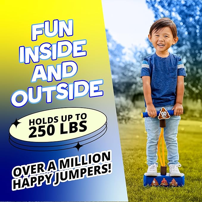 Flybar My First Foam Pogo Jumper for Kids Fun and Safe Pogo Stick for Toddlers, Durable Foam and Bungee Jumper for Ages 3 and up, Supports up to 250lbs