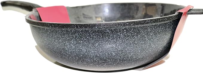 Joycook Durastone Marble Coated Cast Aluminum Nonstick Wok Pan, 14-inch