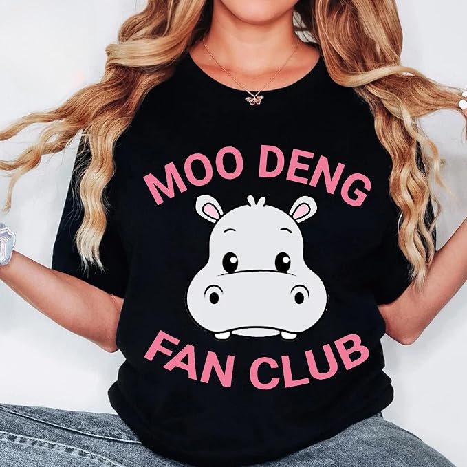 YOUNG GREEN Moo Deng Sweatshirt Moo Deng Bouncy Pig T-Shirt The Cute Baby Hippo Sweatshirt Gift For Moo Deng Lovers