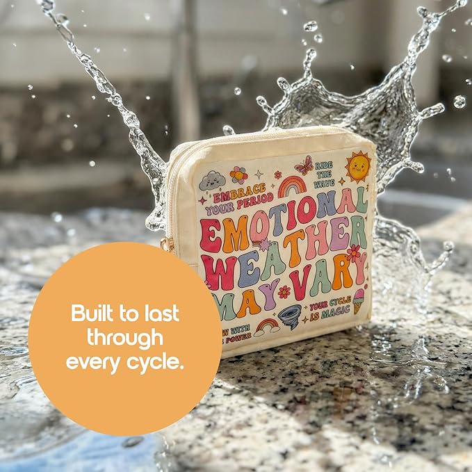Period Bag – Compact Discreet Tampons & Pad Pouch with Waterproof Lining, Cute & Stylish Period Pouches