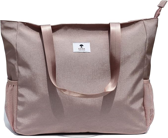 ESVAN LARGE BEACH BAG Water Resistant Lightweight 20 inch Women Oversize Tote Bag for Gym Beach Travel Pool Yoga Nurse