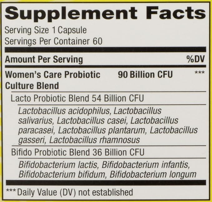 Renew Life Women's Probiotic Capsules, Supports pH Balance for Women, Vaginal, Urinary, Digestive and Immune Health, L. Rhamnosus GG, Dairy, Soy and Gluten-Free, 90 Billion CFU - 60 Ct | 60 Vegetarian Capsules | Promote Digestive Health & Regularity | ...
