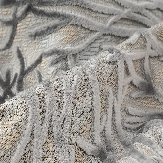 Dark Grey Twigs Throw Pillow Cover Branches Velvet Cushion Case Neutral Pillowcase for Sofa Couch Bedroom Living Room Home Decor,18x18 Inch