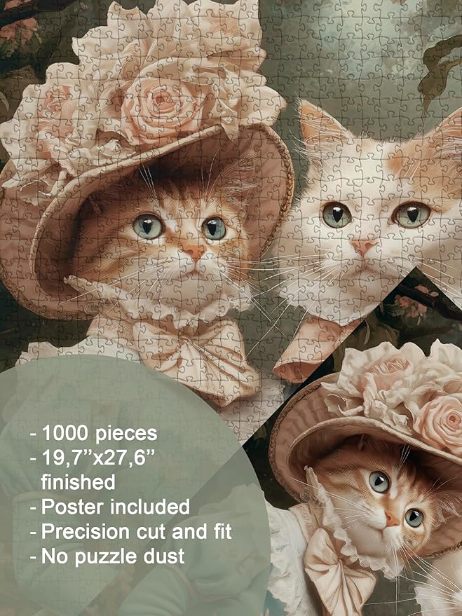 A Couple in Bloom. Puzzles for Adults 1000 Pieces, Hard Challenging Jigsaw Puzzle for Puzzle Lovers, Bonus Poster Included.