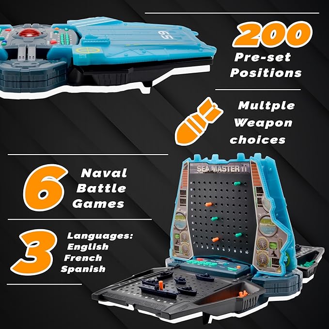 Electronic Sea Battle Game, Interactive Toy for Kids 6+