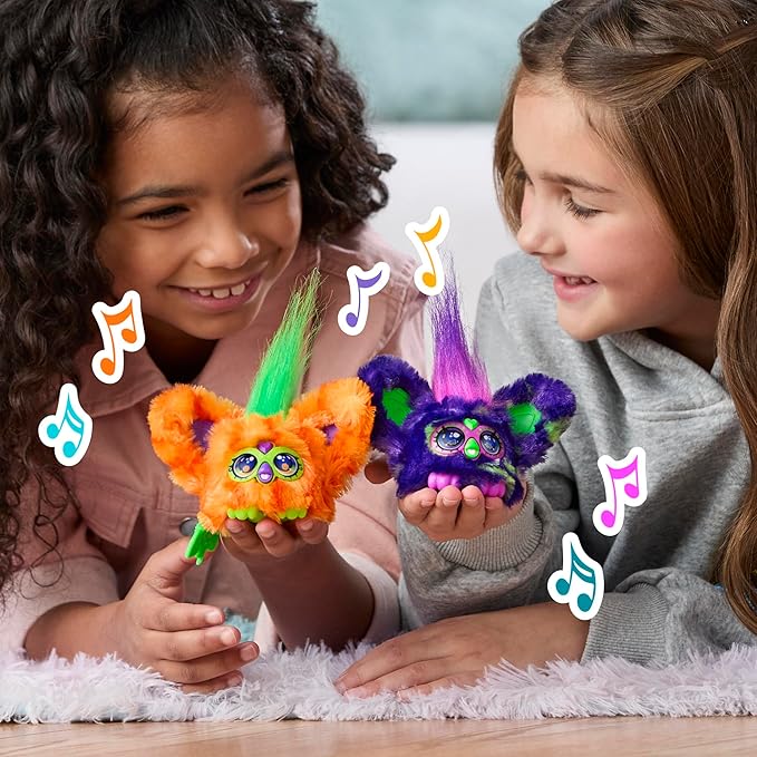 Furby Furblets 2 Pack of Fall Edition Mini Friends Trick-Ee & Boo-Kin, Electronic Plush Toys, Multicolor, Back to School Gifts, Ages 6+ (Amazon Exclusive)