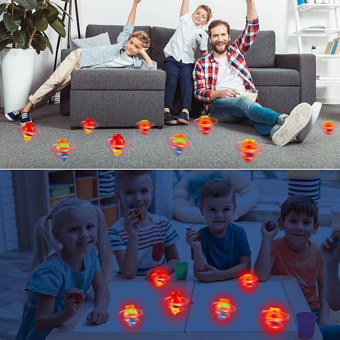 20PCS Starhig Light Up Spinning Tops, LED Light Up Flashing Spinning Tops，Gyroscope Novelty Bulk Toys Party Favors