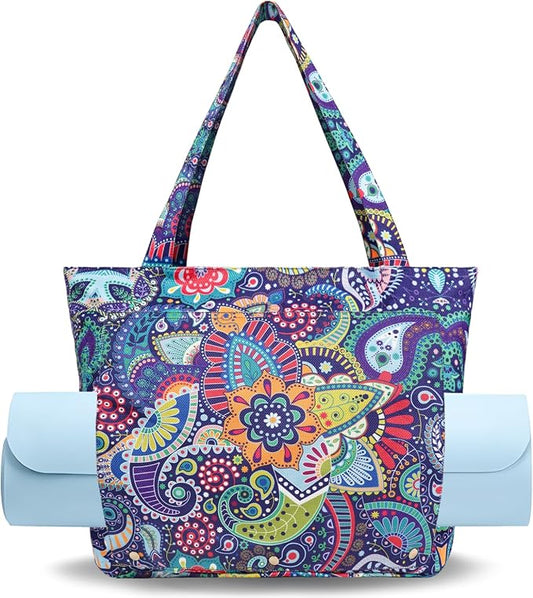 Yoga Mat Bag Yoga Bags and Carriers Fits All Your Stuff Yoga Tote Bag with Zipper Pocket Yoga Mat Carrier Pilates Bag Take in Out Mat Easily