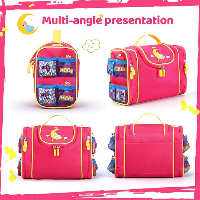 Carrying Case Compatible with Little Tikes Story Dream Machine Books Starter Set and Character, Portable Storage Carrier Bag for Travel and Home Storage (Red)
