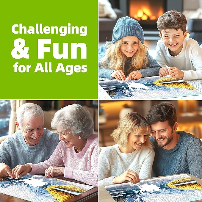 Italy Dolomite Lake 500 Piece Puzzles for Adults, Fun Puzzles for Adults 500 Pieces with HD Print & Poster, 15" X 23" Dust Free Halloween Christmas Family Games