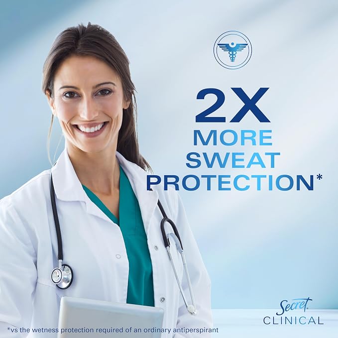 Secret Clinical Strength Dry Spray Antiperspirant Deodorant for Women, Stress Response, 3X Stress Protection, 72hr Sweat & Odor Protection, PH Balancing Minerals, 3.8 oz