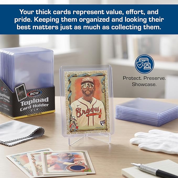 BCW 59 PT Thick Card Top Loaders | Protective Thick Toploaders for Trading Cards Up to 59PT | Rigid Card Toploader for Memorabilia & Collectibles | 100 Pack