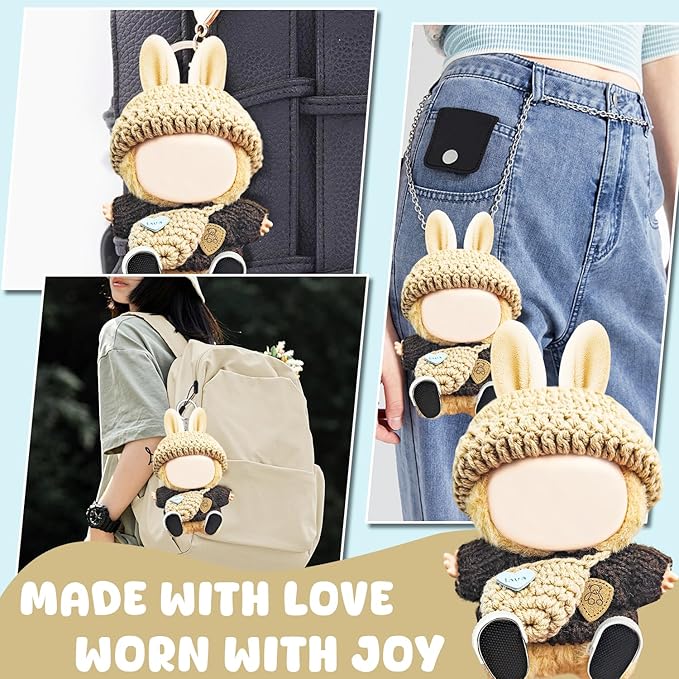 Cute Doll Clothes Design Outfits Blind Mystery Box Mart Accessories Mini La Boo-Boo Big Into Energy Monster Labooboo Case Cover Protector Box Bag Display Charm Figure Keychain