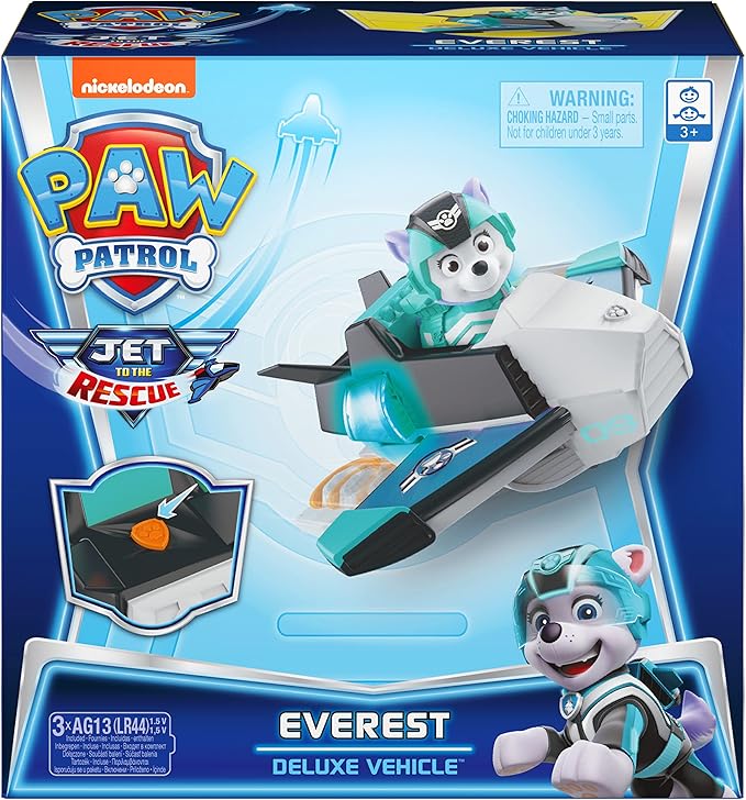 Paw Patrol, Jet to The Rescue Everest Deluxe Transforming Vehicle with Lights and Sounds