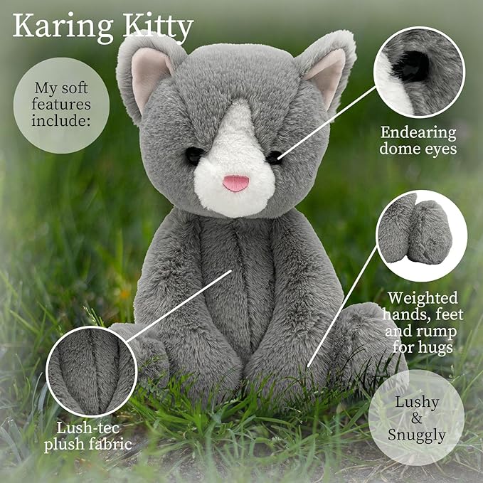 World's Softest Plush Karing Kitten, Lushee, Large, 16" Stuffed Animal for Baby, Toddler, Kids, Adults - Soft, Huggable Stuffed Kitten- Adorable Toy Made from Kid-Friendly, Quality Materials