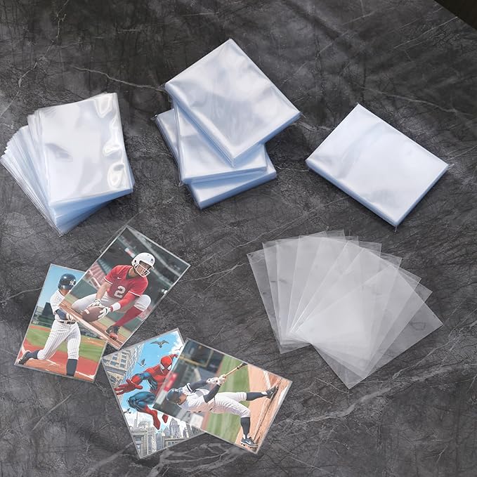 Empsun 600 Count Clear Penny Soft Sleeves: Trading Card Sleeves, Soft Protectors Fit for Standard Cards, Sports Cards, TCG/MTG Game Cards, Baseball Cards