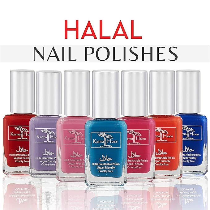 Karma Naturals Certified Halal Nail Polish - Breathable & Water Permeable, Wudu Friendly (Aziza)