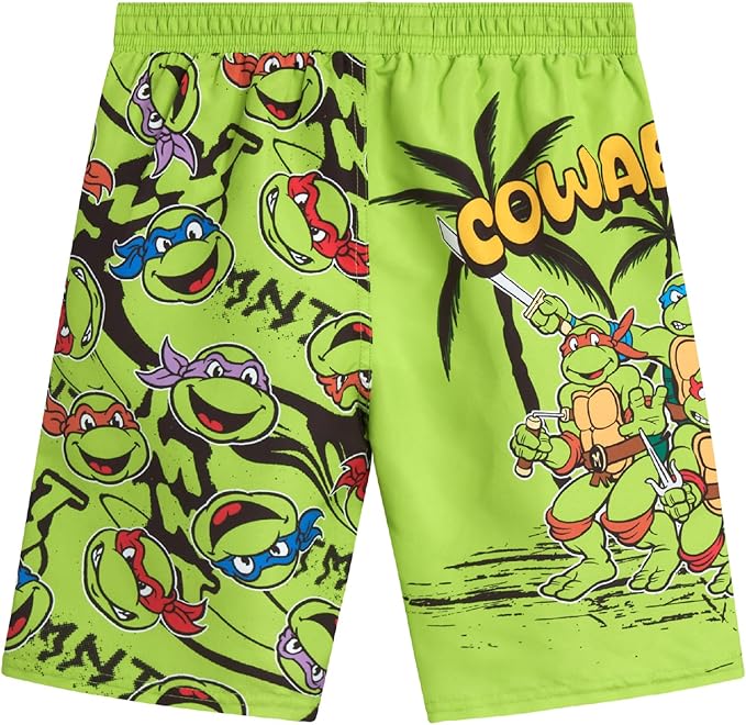 Nickelodeon Boys Swim Trunks - Paw Patrol TMNT Quick Dry Graphic Boys Swim Shorts for Toddler and Little Boy
