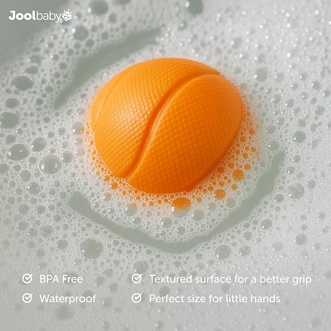 Jool Baby Bath Basketball Hoop for Toddlers, Kids Bathtub Toy – Includes Basketball Net w/ Suction Cups, 2 Basketballs